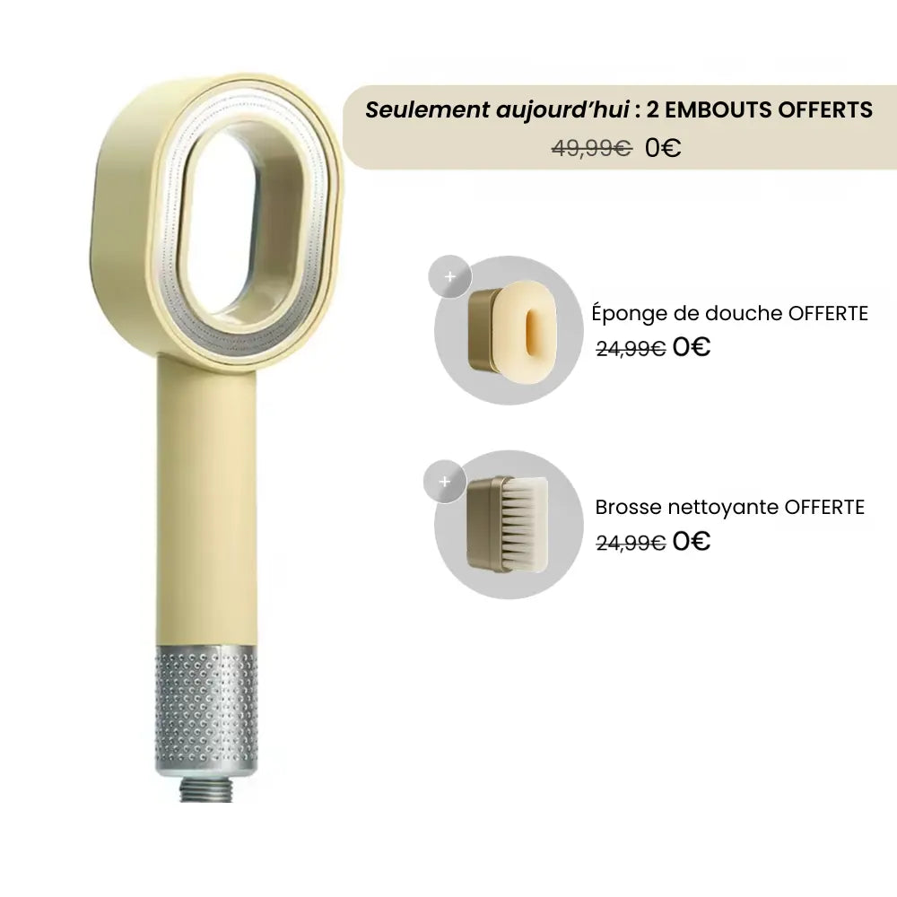 Pommeau de Douche Premium 3-en-1 avec Filtre
