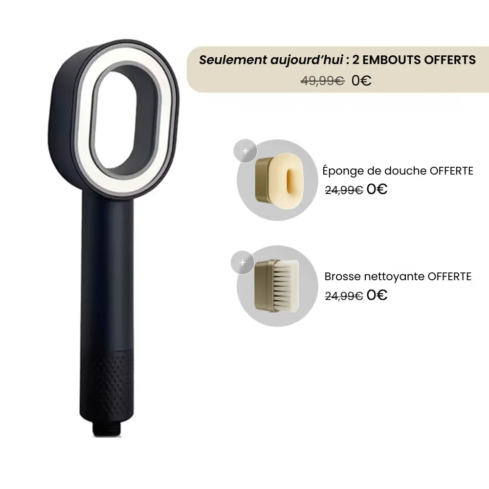 Pommeau de Douche Premium 3-en-1 avec Filtre