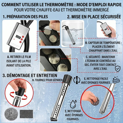 Chauffe-Eau Portable Inox 2000W